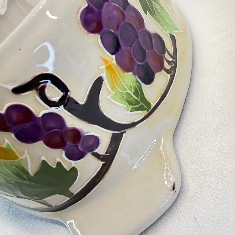 Temp-tations by Tara 3QT Oval Baker Grape Vine Ceramic Dish Lid BS-LX-863359